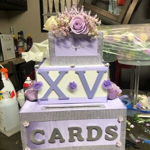 Elegant Lavender Card Box for Home Parties